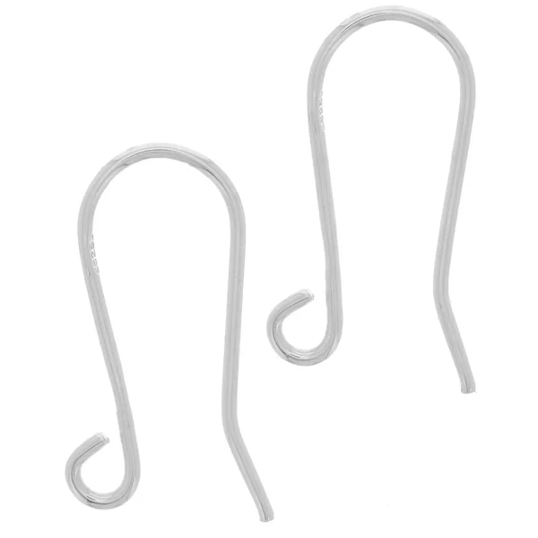 Crochets d'oreilles fil 15 mm - Argent 925 x2