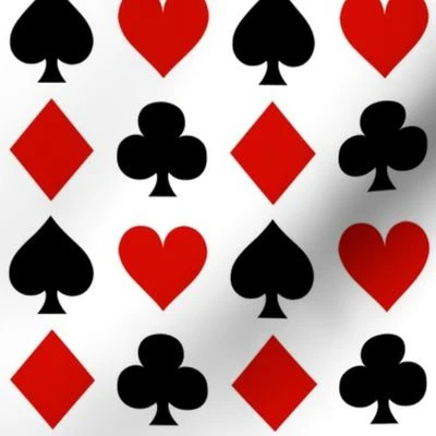 Card Suits // Small Fabric | Spoonflower