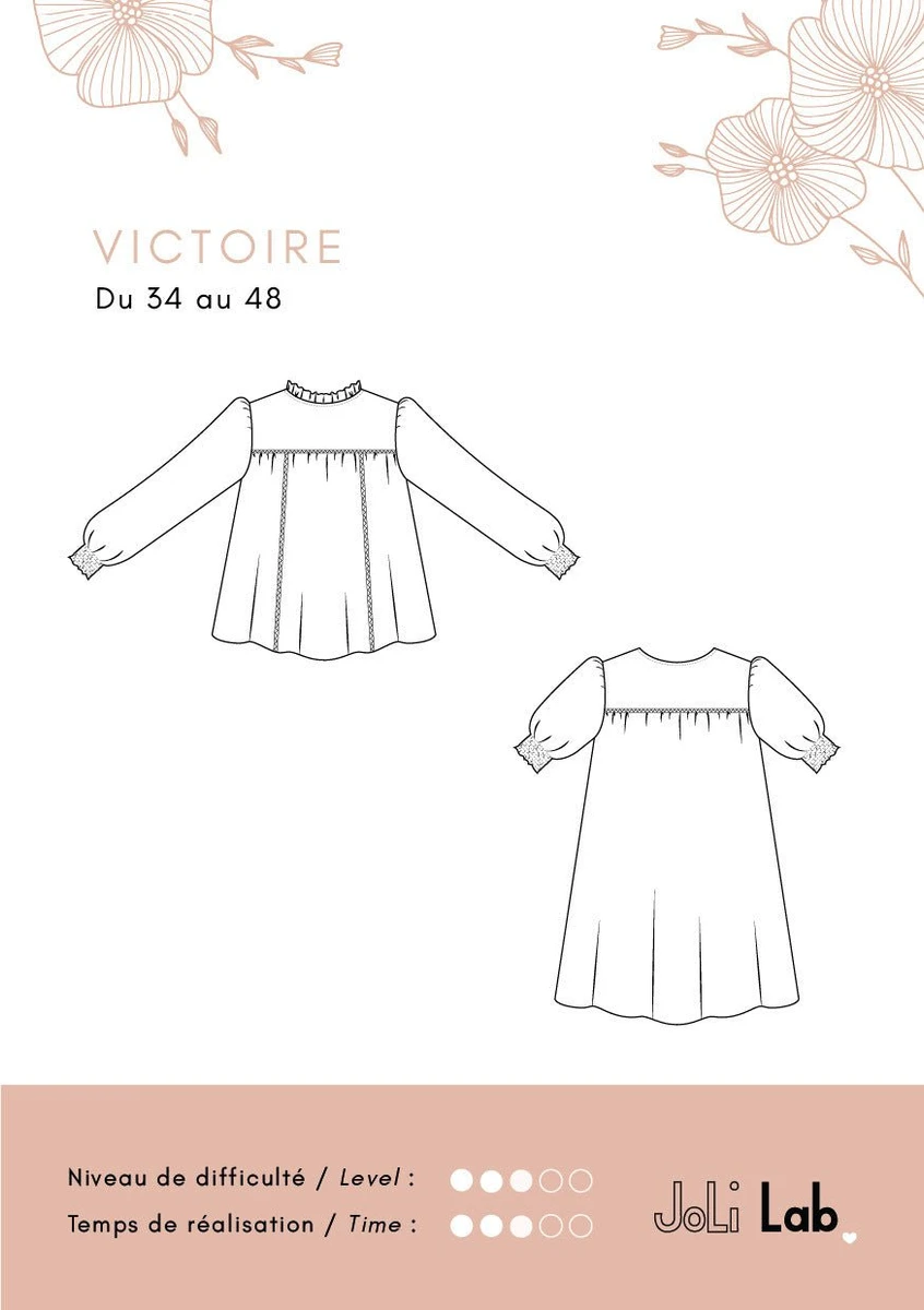 Blouse/Robe Victoire - Patron Couture PDF ou Pochette