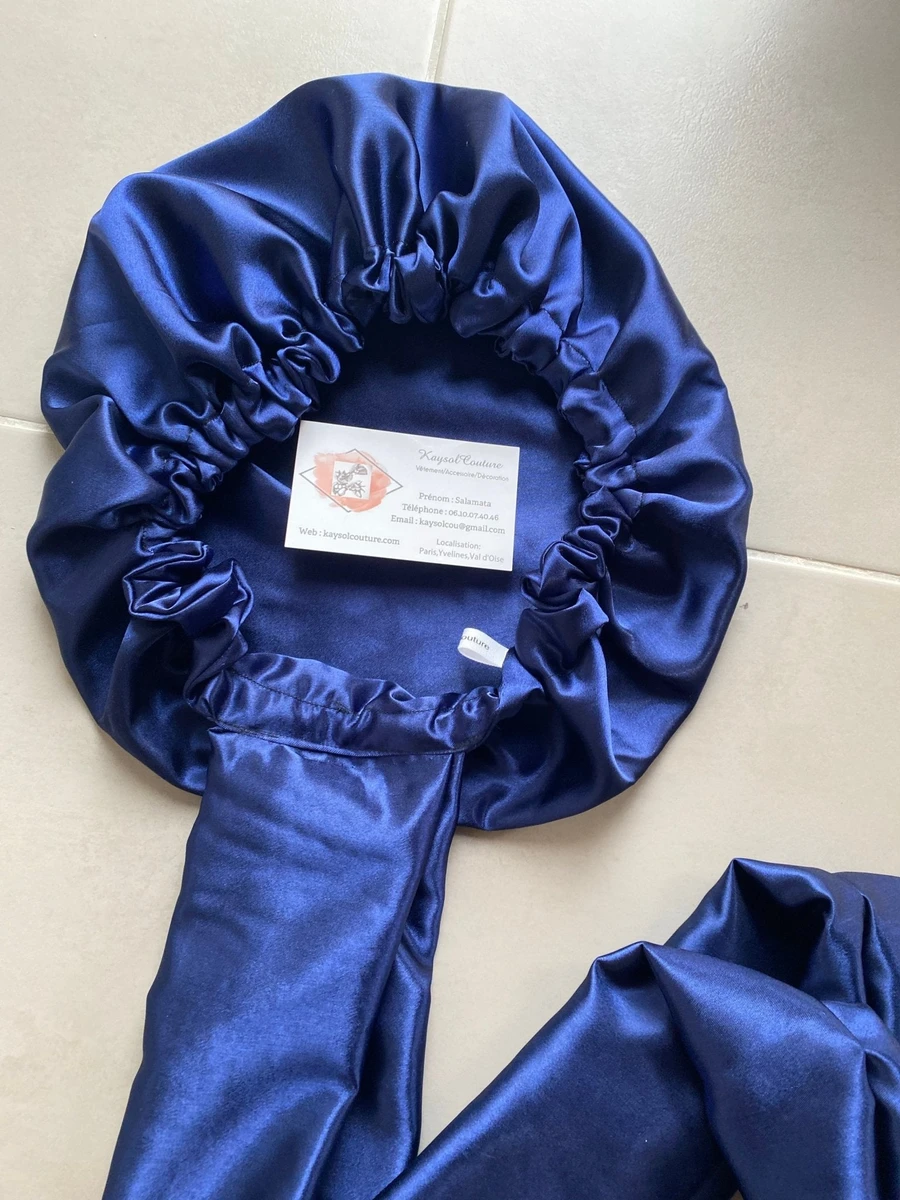 Turban satin pratique - bonnet en satin avec bandes