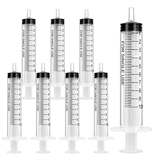 OFFCUP Plastique Seringue, 8pcs Seringue D’alimentation, 10ml Seringue Plastique Seringues de Distribution pour Chien/Chat/Animal/Science/Laboratoire/Usage Industriel