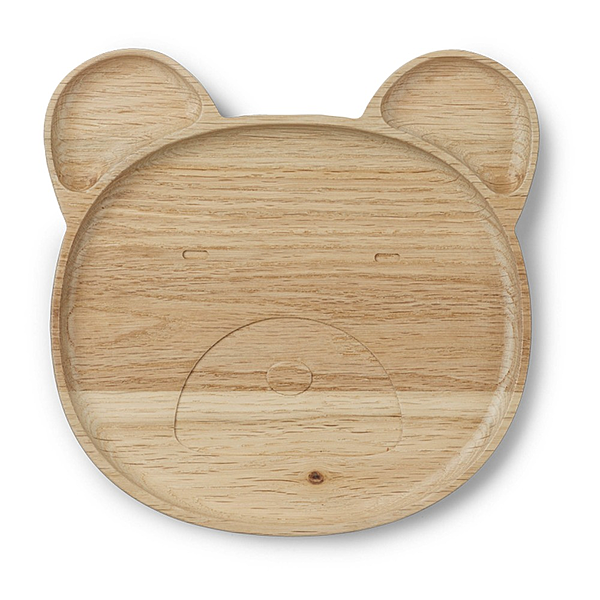 Assiette Ours en chêne Naturel Liewood Design Enfant