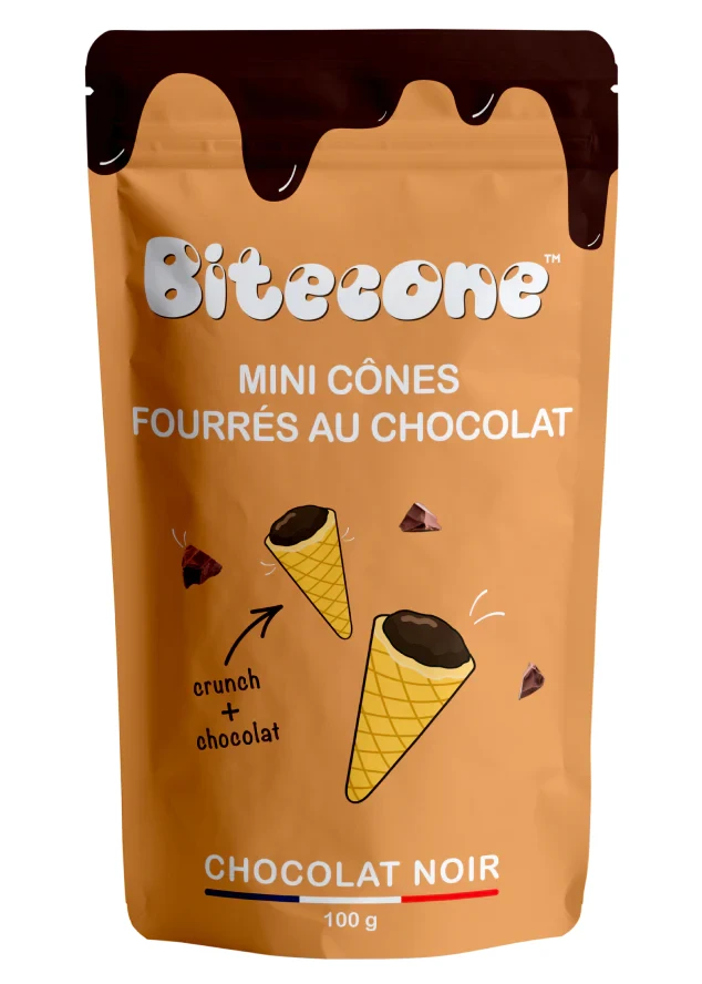 Bitecone mini cônes de glace chocolat noir 100g