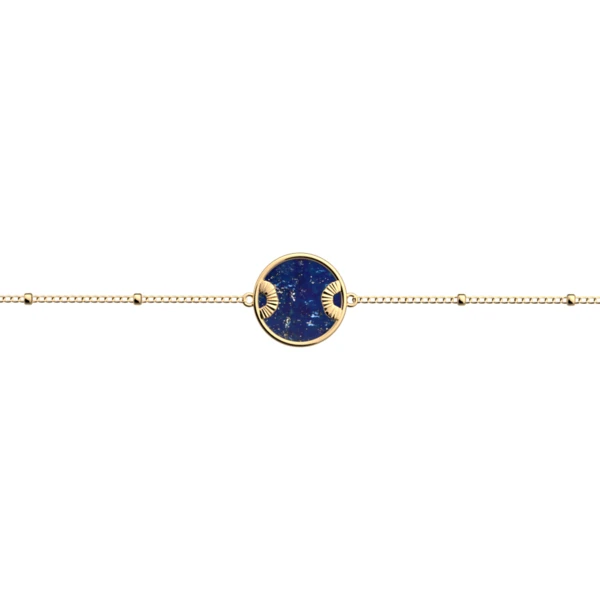 Bracelet chaîne Nomade, Lapis Lazuli