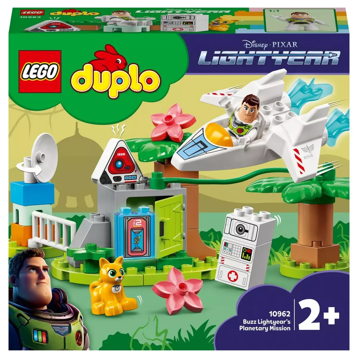 DUPLO Disney et Pixar 10962 - La Mission Planétaire de Buzz l’Éclair, Jouet Robot Enfants