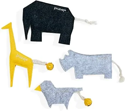 PiuPet® Jouet pour Chat avec Herbe à Chat I Lot de 4 I Herbe à Chat I Jouet Chat I Jouet Chat Interieur I Jouet pour Chat I Chat Accessoire I Jeu Chat