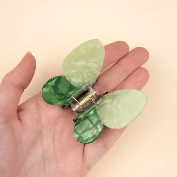 Green butterfly Hair Claw