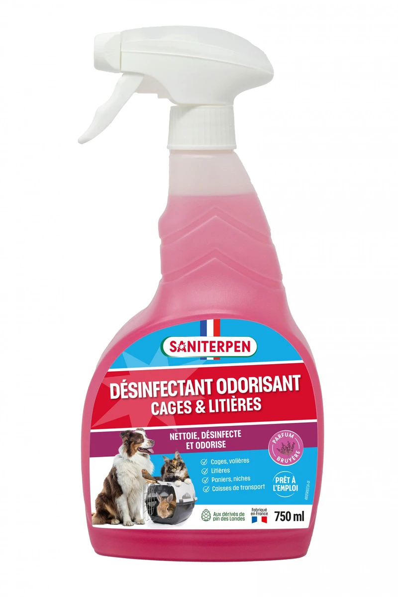 Désinfectant Odorisant Cages & litières Saniterpen