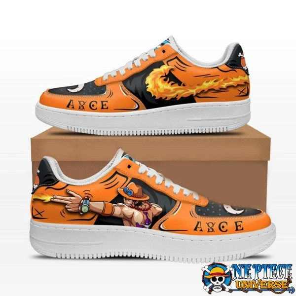 Portgas D Ace Air Force Shoes One Piece Custom Anime Shoes - One Piece Universe - The Best Store for One Piece Merchandise