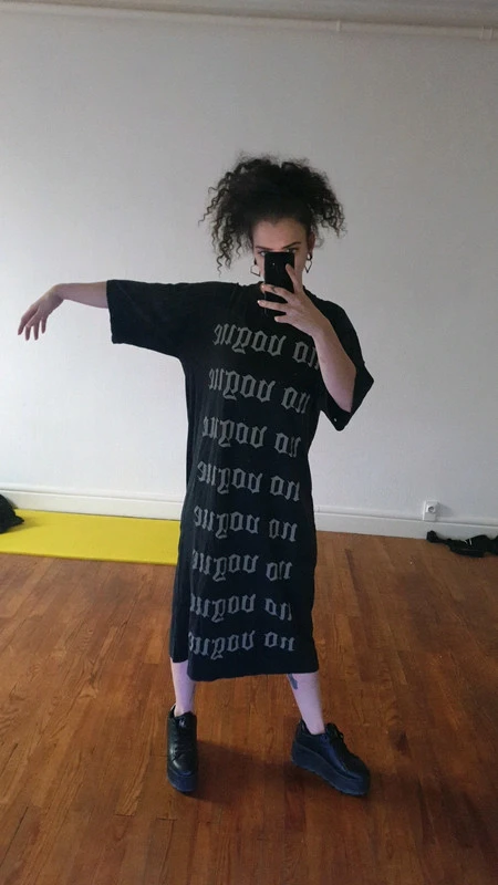 Robe T-shirt "No vogue" reflectif WIA