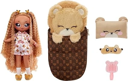 Na Na Na Surprise Teens Slumber Party Poupée mannequin LARA VONN – Jouet pour enfants, à collectionner- Poupée de 27 cm inspirée d'un ours et dotée de cheveux de bruns