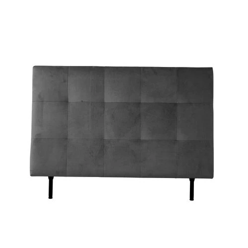 Tête de lit velours L.140 cm KARTY gris - Tête de lit BUT