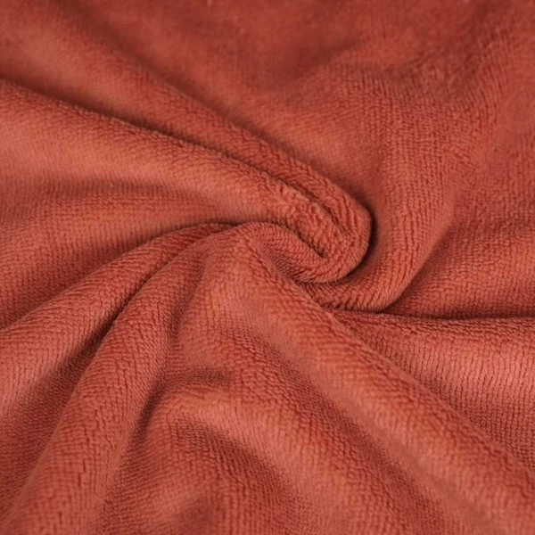 Tissu éponge de bambou et coton double face Rust |Tissu pour couture de serviette ou zéro déchet