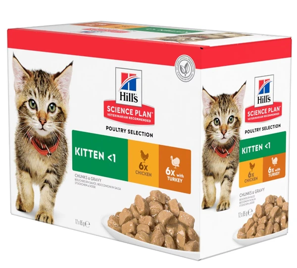 HILL'S Science Plan Kitten Multipack pour chaton au poulet et dinde