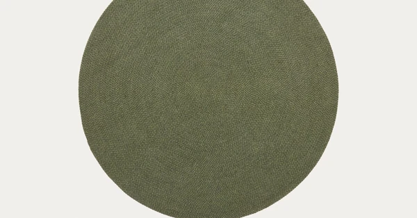 Tapis Despas en fibres synthétiques vert Ø150 cm | Kave Home France
