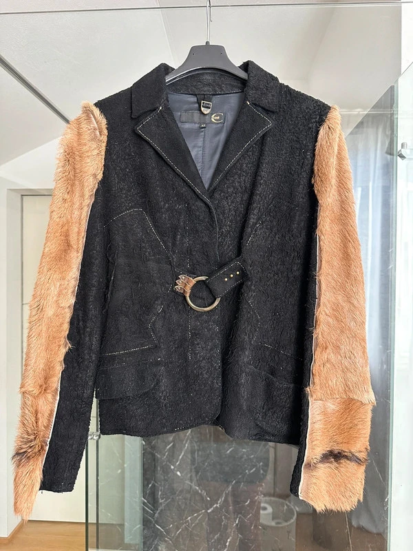 Giubbino di pelle invecchiata Roberto Cavalli