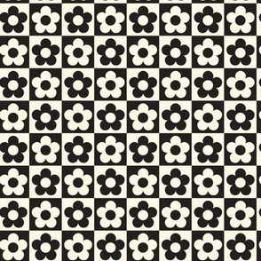 ( small ) Retro, Black and white Fabric | Spoonflower
