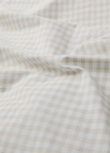 Housse de couette coton vichy lit 180/200 cm + 2 housses oreillers