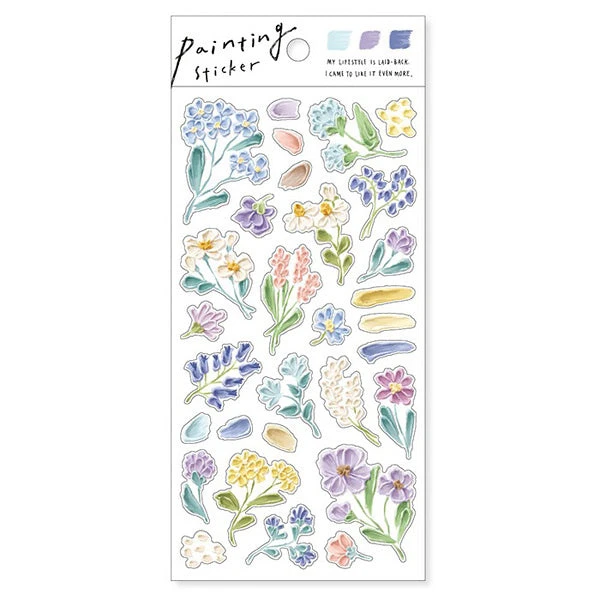 Stickers Painting - Flower Blue