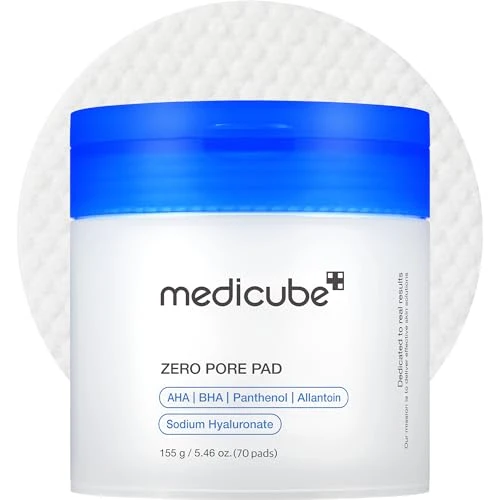 medicube Zero Pore Pads 2.0, Tonifiants Pour Le Visage À Double Texture Pour L'Exfoliation Et Le Soin Des Pores Avec 4,5% D'Acide Lactique Aha (70 Unités) Tampons