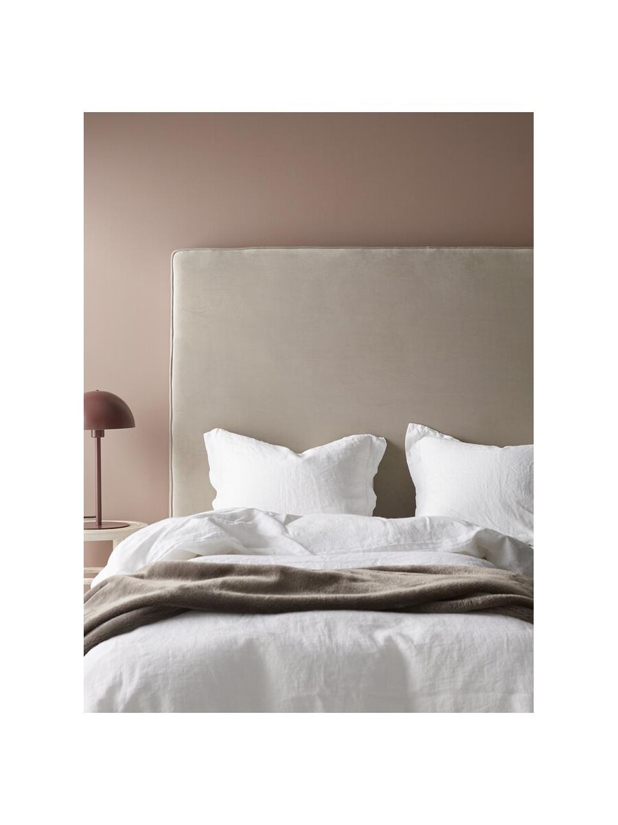 Tête de lit rembourrée velours blanc crème Vellino | WestwingNow