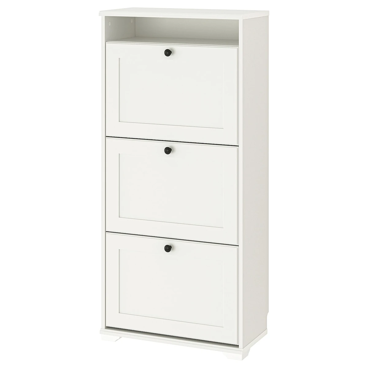 BRUSALI Armoire à chaussures 3 casiers - blanc 61x30x130 cm