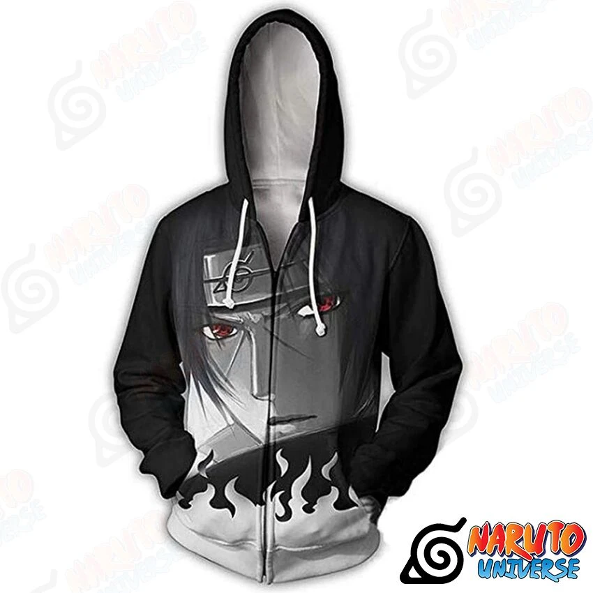 Naruto Jacket (Zipper Hoodie) Shippuden Itachi Zip Hoodie 3D
