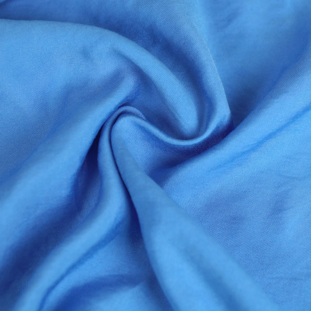 Tissu viscose Betty uni et irisé Bleu marina | Tissu pour couture d'habits fluide et léger