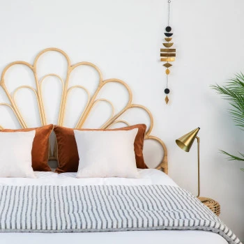 Singaraja - Tête de lit design en rotin 160cm