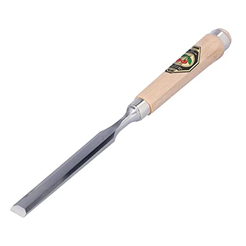 Outils « Cerise » 1001016 | Ciseau à bois de qualité supérieure avec manche en hêtre blanc, forgés à la main en Allemagne – 16 mm