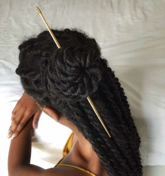 💛✨Or Fin Pic à cheveux Eden — 4 Crosses