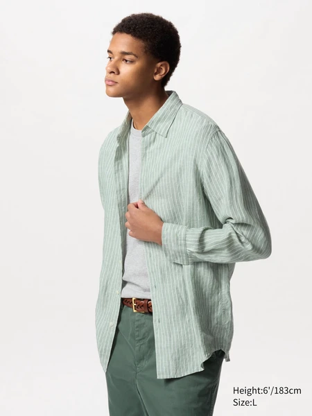 Chemise100% Lin Premium (Rayée)