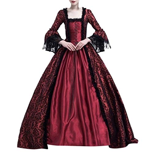 Robe Renaissance Femme Style Médiéval Victorien - Robe Gothique Paysanne Pour Cosplay, Halloween, Fêtes