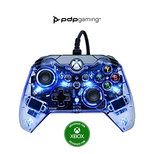 Pdp Afterglow led Filaire Game Manette - Rgb Hue Color Lights - Usb Connector - audio Controls - dual Vibration Gamepad- Xbox Series X|S, Xbox One, Pc