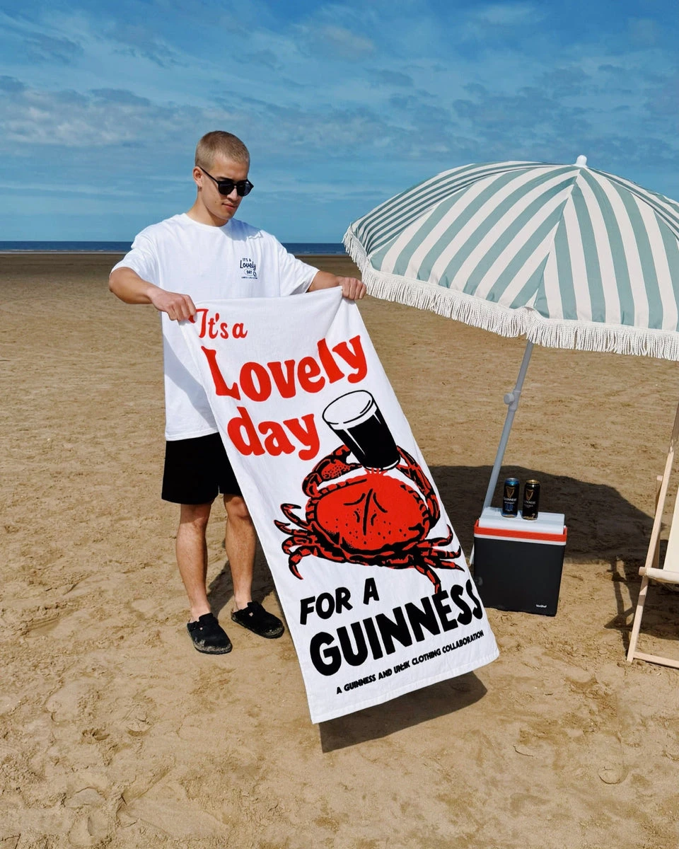 Guinness x UN:IK 'Crab' Beach Towel - Sand