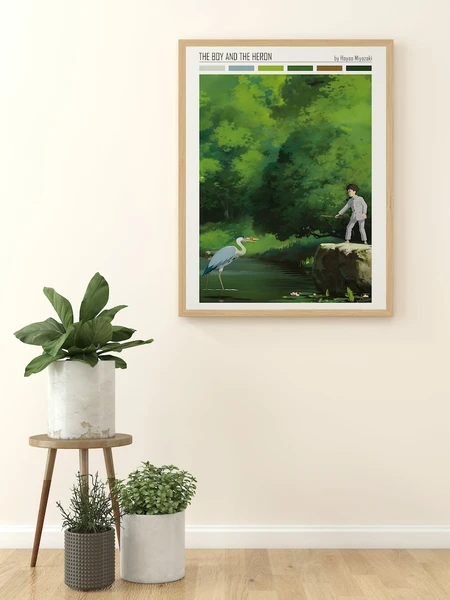 The boy and The Heron Poster, Studio Ghibli Poster, Studio Ghibli Print, Wall Art Anime Poster, Hayao Miyazaki, The boy and The Heron Art