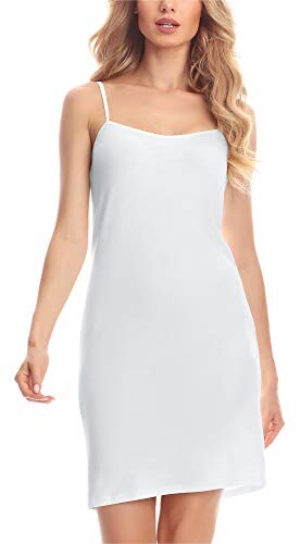 Merry Style Fond de Robe Lingerie Femme MS10-203 (Blanc, XXL)
