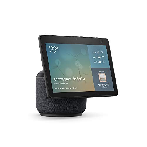 Echo Show 10 (3e génération), Écran connecté HD avec mouvement et Alexa, Anthracite