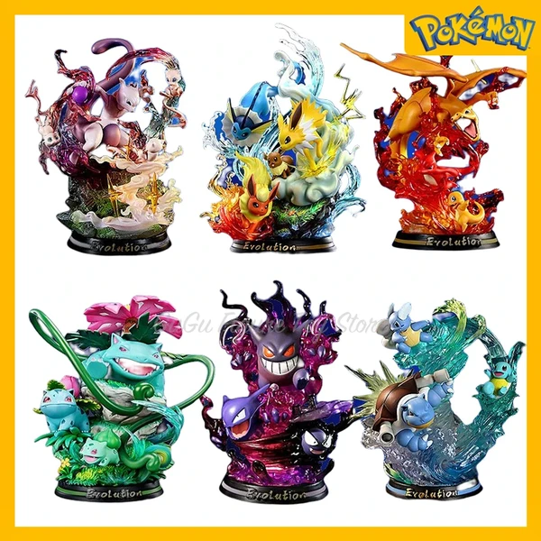 Figurine Pokémon Evolution Anime, Eevee, CharizardX, Raichu, Mewtwo, Dragonite, Venusaur, Gengar, IllAcquisition, Statue en PVC, Modèle Jouet - AliExpress