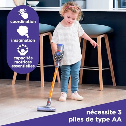 Jouet Aspirateur sans fil Casdon Dyson. Jouet aspirateur interactif sous licence Dyson pour les enfants âgés de 3 ans et plus. Pour des jeux encore plus réalistes