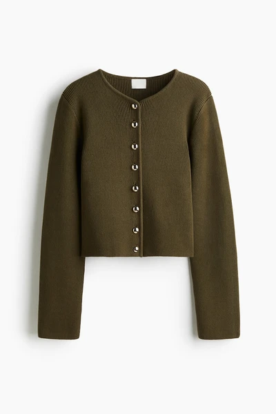 Gilet en maille de coton côtelée