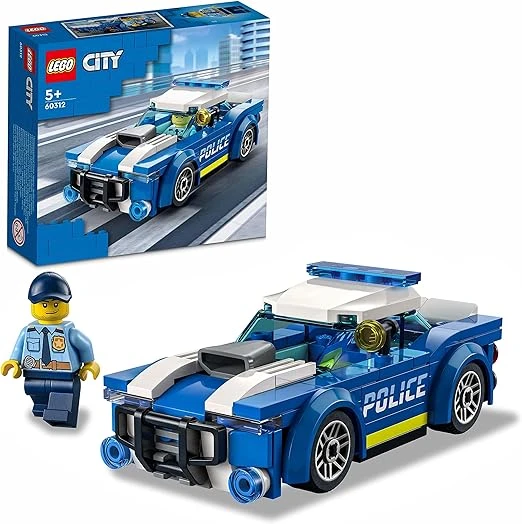 LEGO City La Voiture de Police 60312 - Jeu de Construction conçu pour Les Enfants de 5 Ans et Plus - Inclut Une minifigurine de Policier avec Une Lampe de Poche et Un képi (94 pièces)