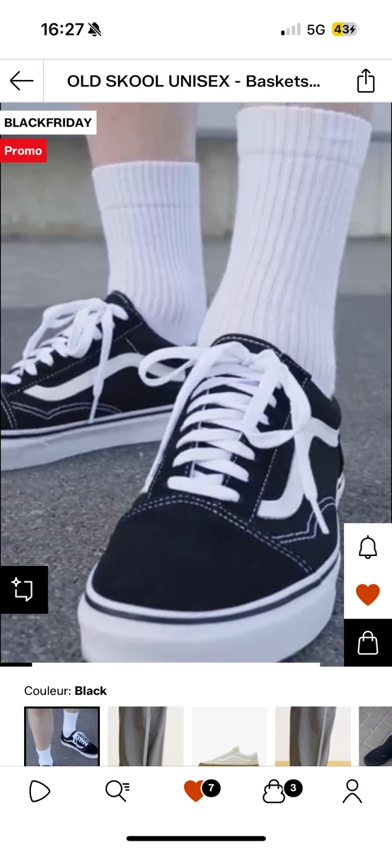 Vans OLD SKOOL UNISEX - Baskets basses - black