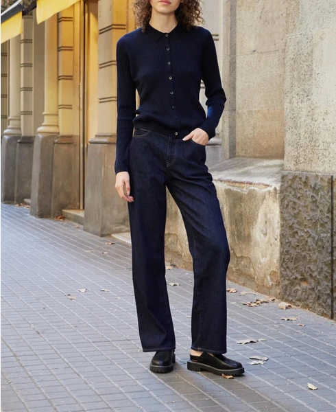 jean droit large uniqlo
