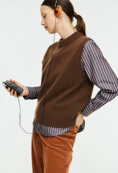 Pull sans manches en laine