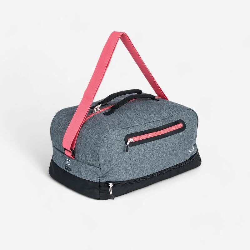 Sac de piscine Duffle bag 27L 3 compartiments, gris rose