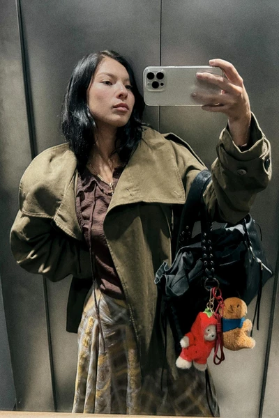 TRENCH EN COTON CEINTURÉ