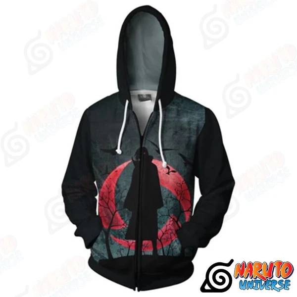 Naruto Jacket (Zipper Hoodie) Itachi Uchiha Black