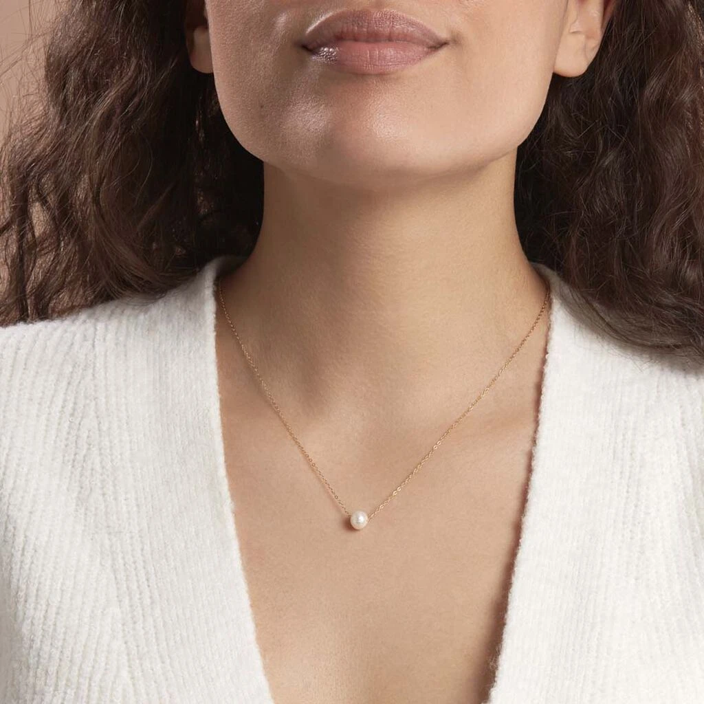 Collier Sissy Or Jaune Perle De Culture