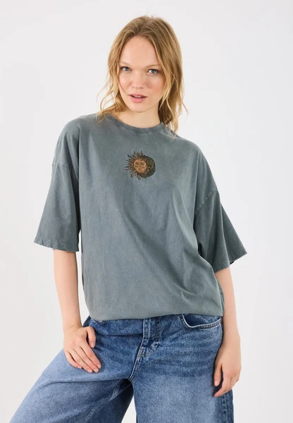 T-shirt imprimé - dark grey - Taille M